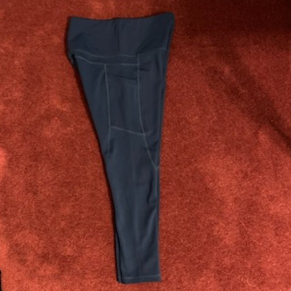 ZYIA Pants & Jumpsuits Zyia Active Navy Blue Pocket Light N Tight